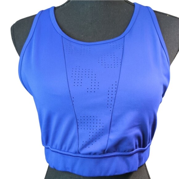 NWT Sincerely Jules Active Racerback Sports Bra Electric Blue - Size L - Picture 1 of 7
